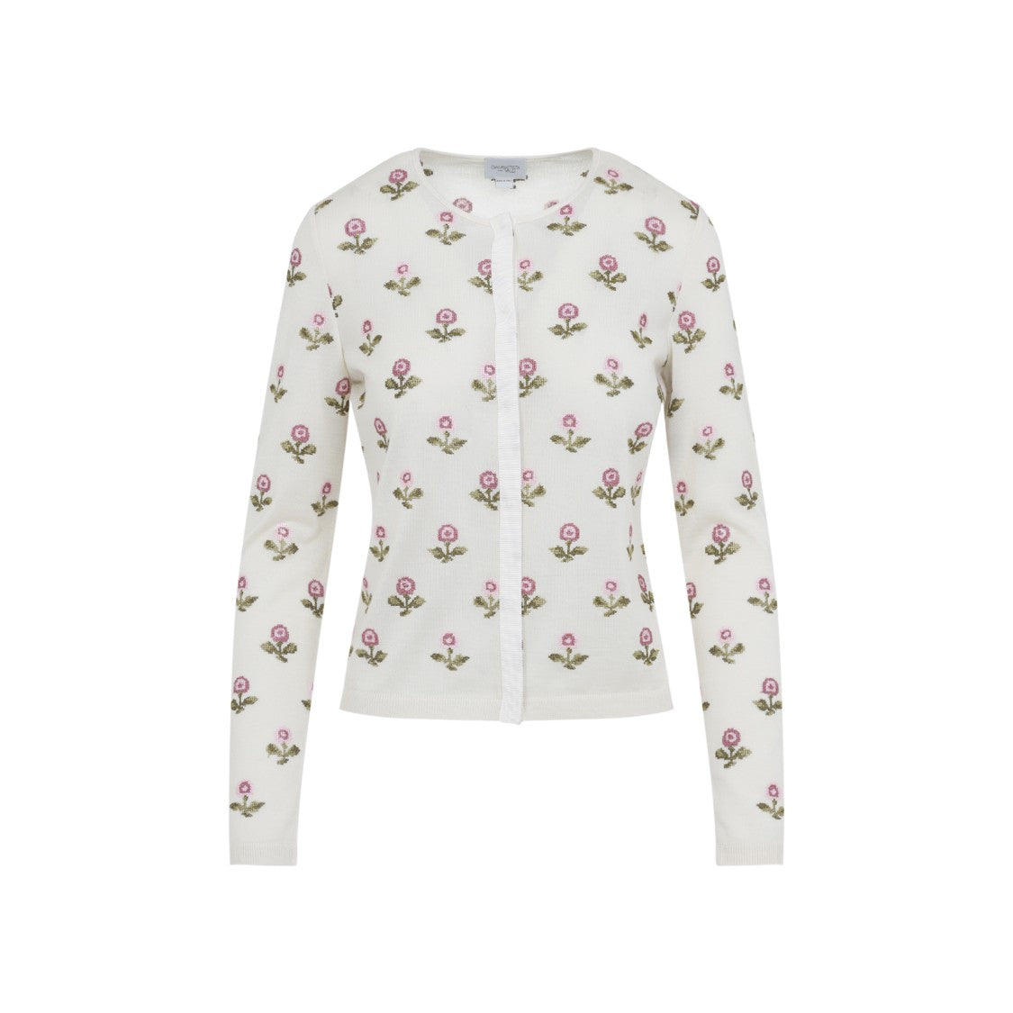 Giambattista Valli Floral-Pattern Cashmere And Silk Blend Sweater
