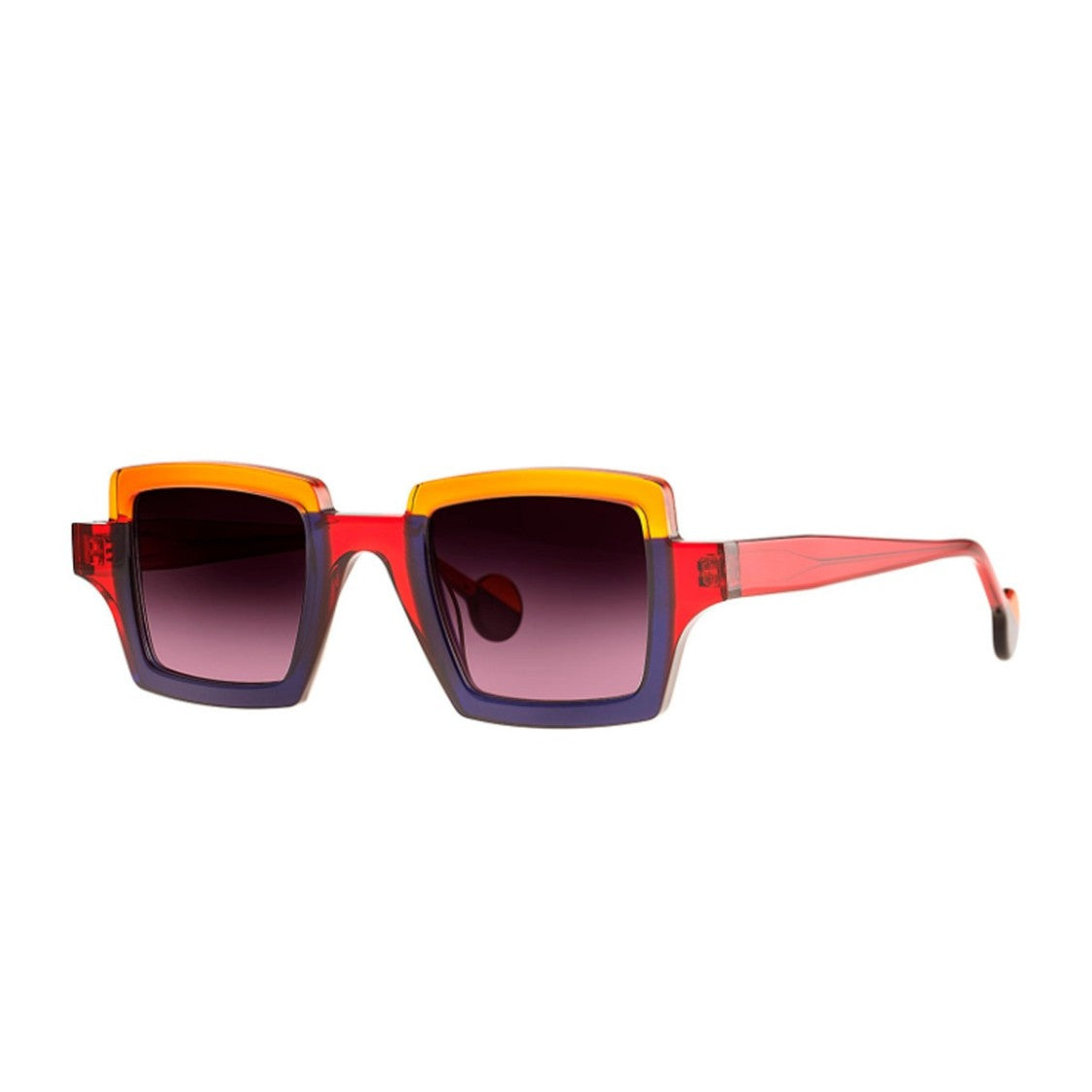 Theo Eyewear Multicolor Orphisme Acetate Square Sunglasses