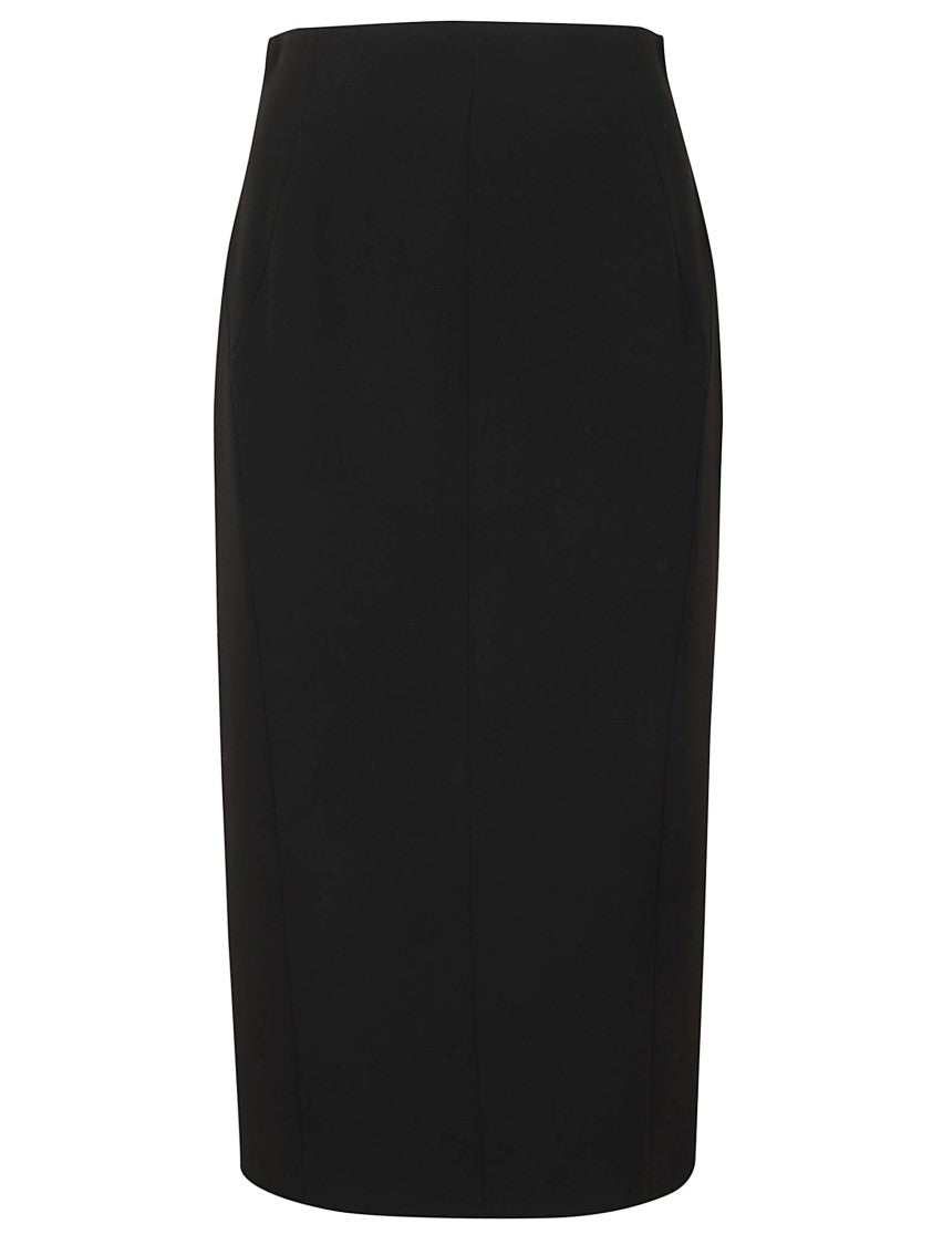 Max Mara Tailored Midi Skirt In Smooth Triacetate