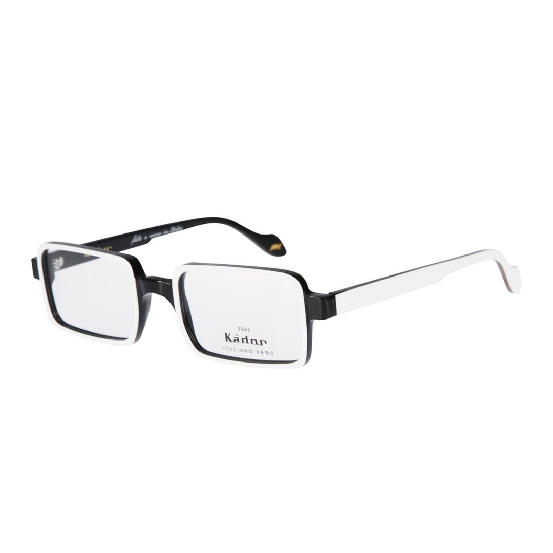 Kador Planet Light Rectangular Two-Tone Sunglasses With Bold Black Front