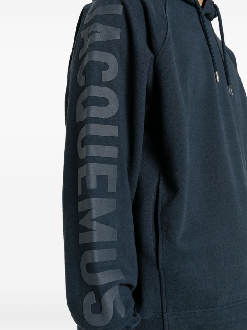 Jacquemus Prussian Blue Cotton Jersey Hoodie