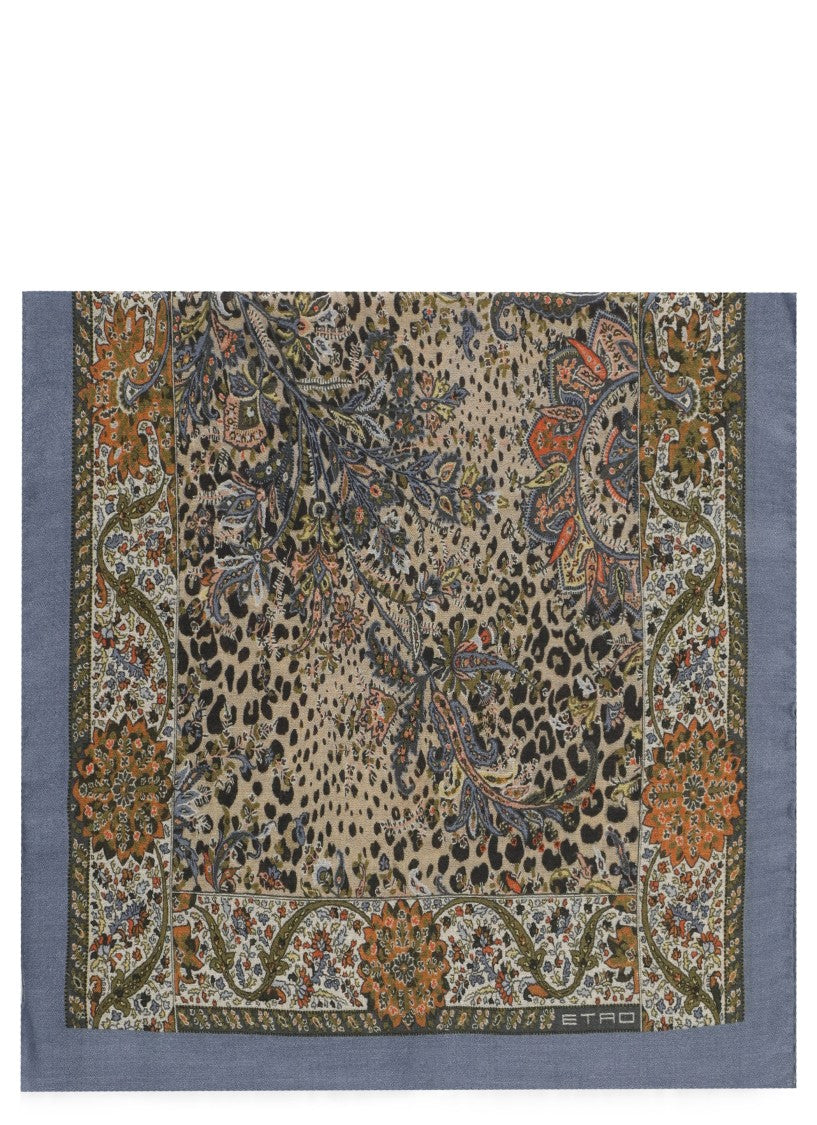 Etro Intricate Paisley-Print Scarf With Fringed Edges