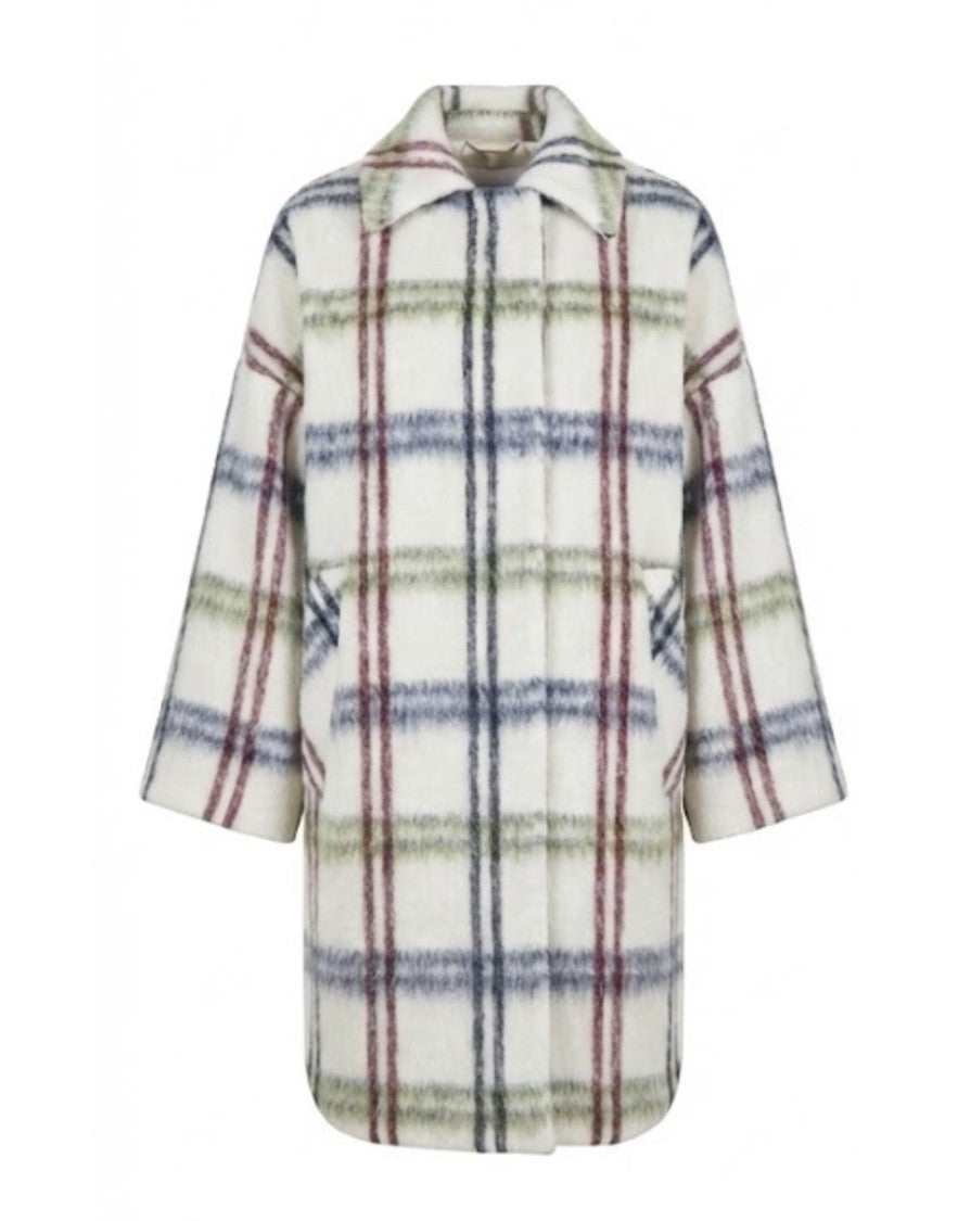 Hevo Monteleone Oversized Checked Wool Coat