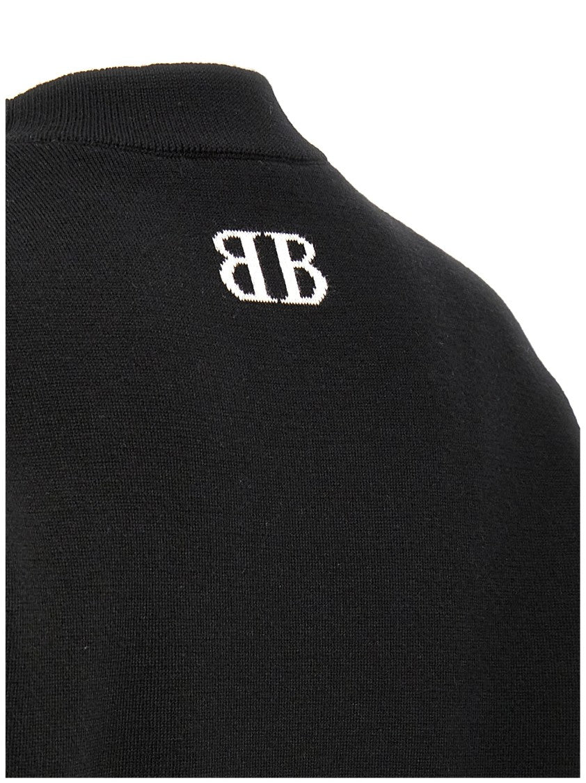 Balenciaga Jacquard Logo Sweater With Crewneck