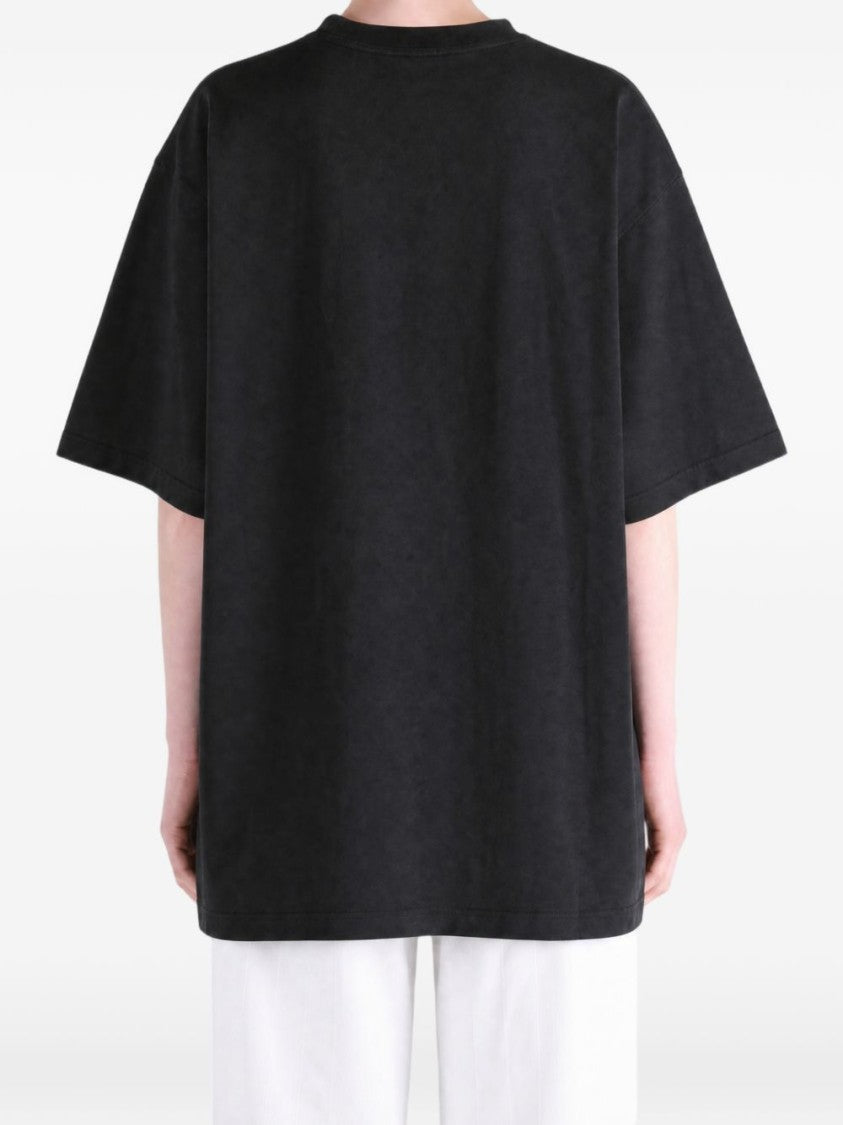 Balenciaga Black The Door Graphic Print Oversized T-Shirt