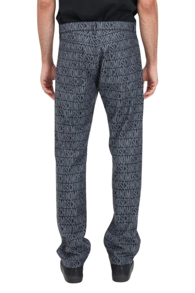 Moschino Couture Straight-Leg Jeans With Textured Pattern
