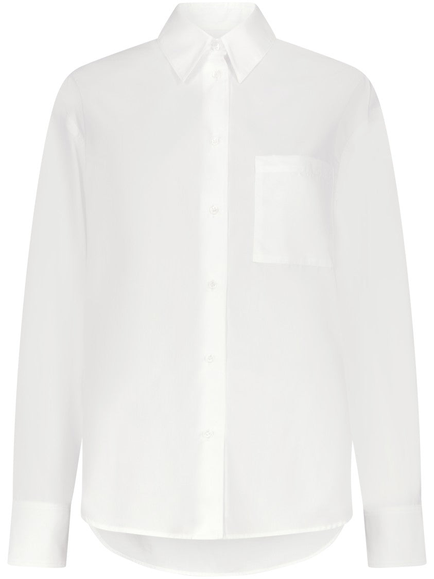 Loulou De Saison Lee Embroidered White Button-Up Shirt