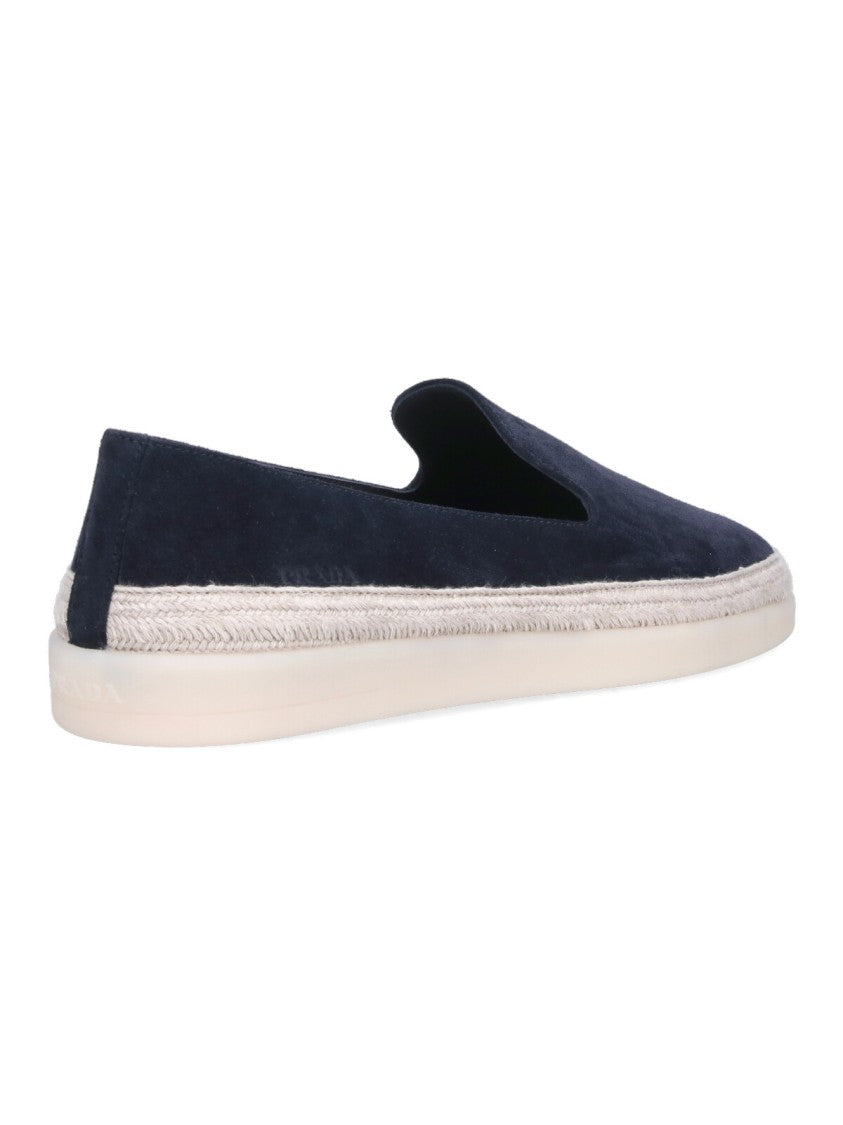 Prada Suede Espadrilles – Navy