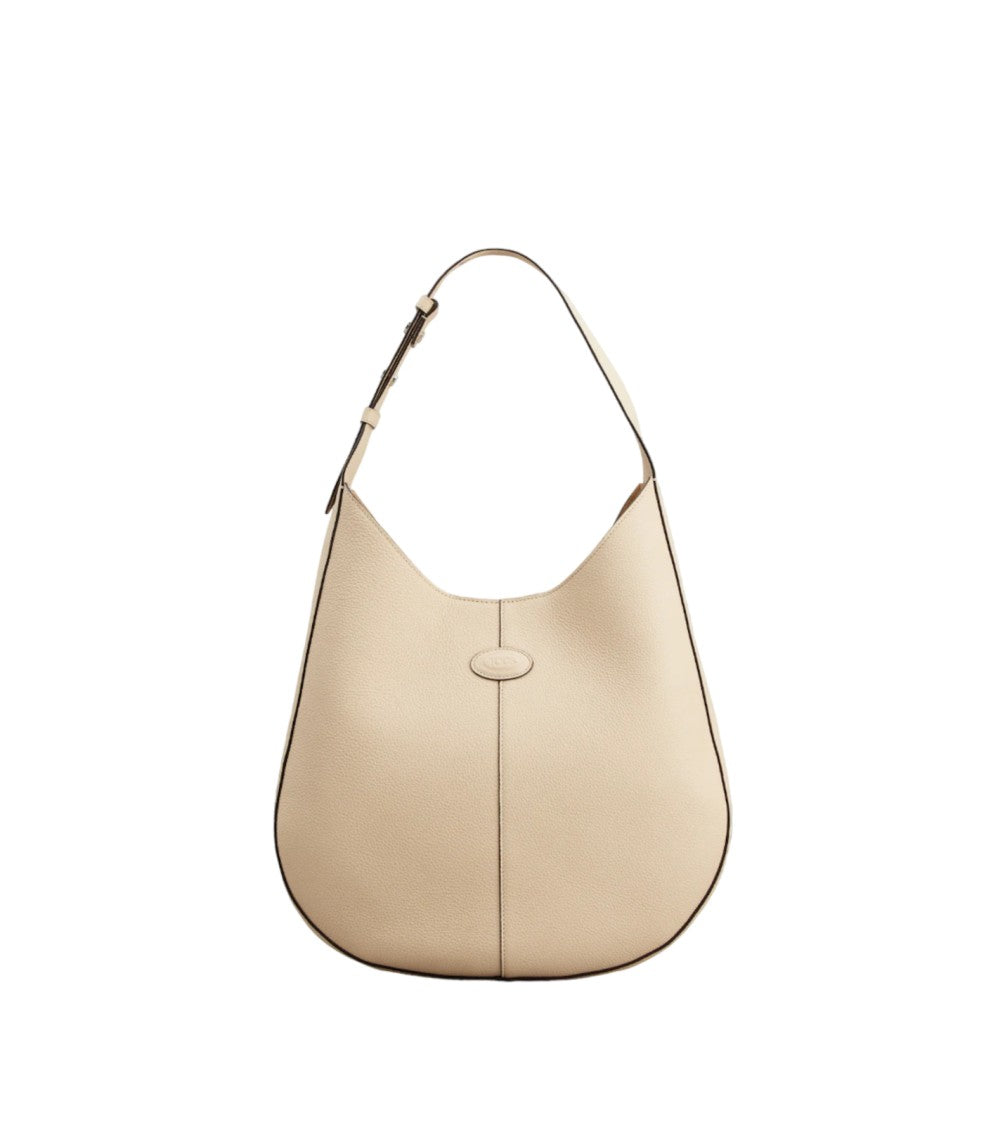 Tod's Refined Hobo Bag In Textured Calf Leather
