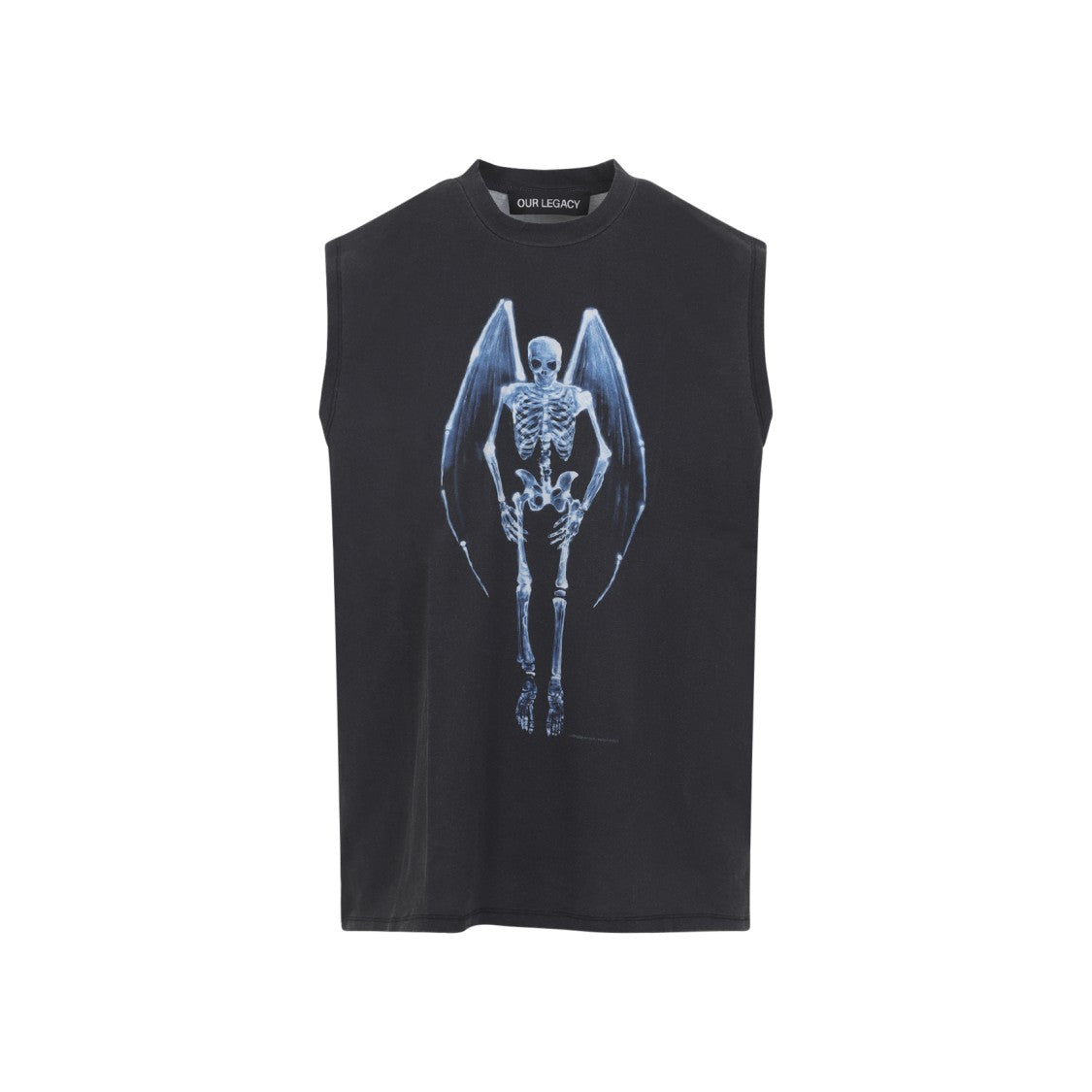 Our Legacy Sleeveless Cotton T-Shirt With Bold Graphic Design