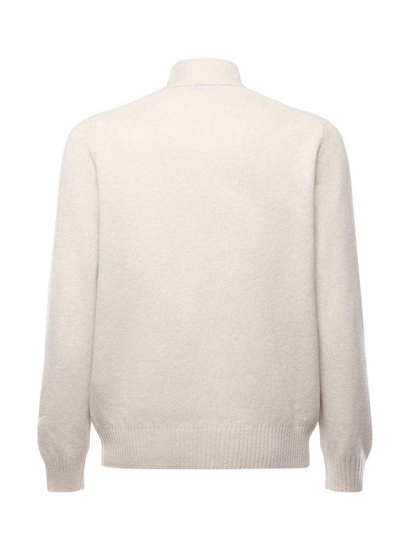 Paolo Fiorillo Capri Refined Cream Virgin Wool Cardigan