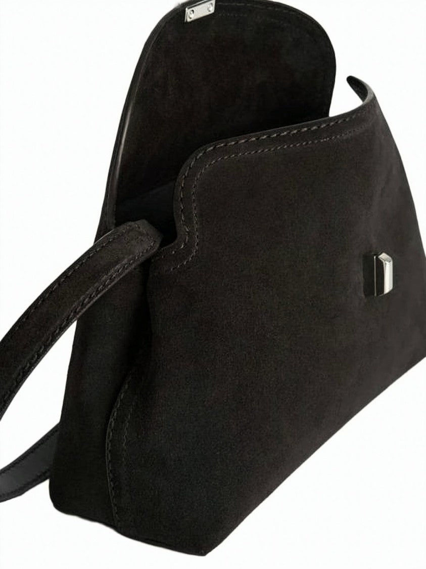 Totême Structured Cow Leather Crossbody Bag With Minimalist Design