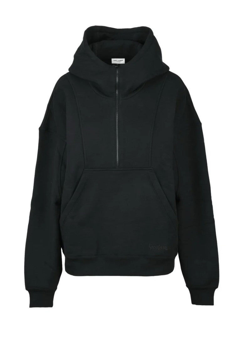 Saint Laurent Zip Hoodie - Black