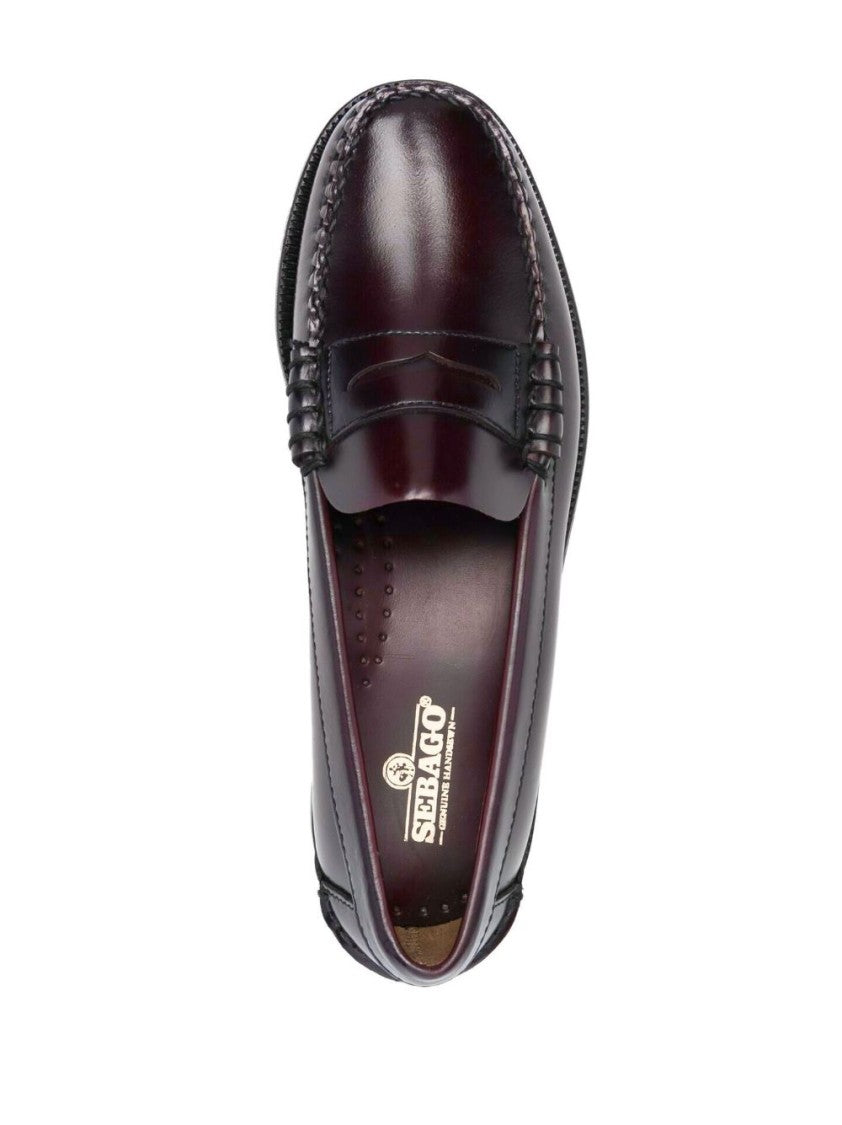 Sebago Polished Leather Loafers With Penny Strap Detail