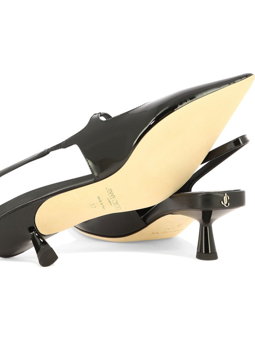 Jimmy Choo Slingback Heeled Shoes With Glossy Finish