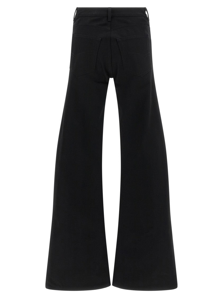 Balenciaga Curved Mid-Waist Black Denim Jeans