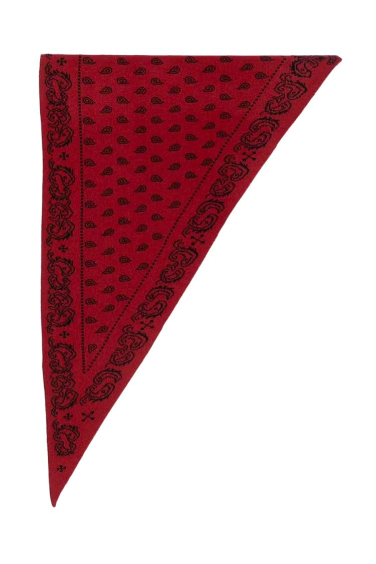 Guest In Residence Red Wild Rag Paisley-Print Cashmere Scarf