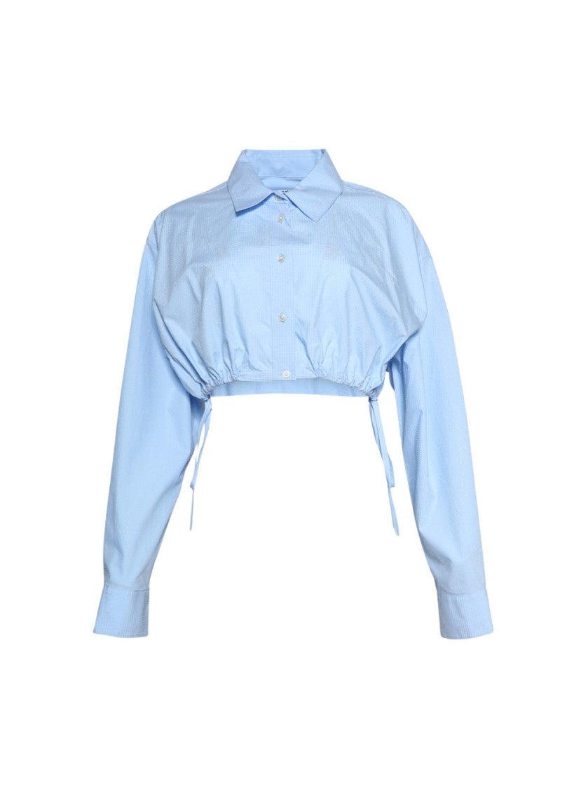 Alexander Wang Cropped Drawstring Blouse