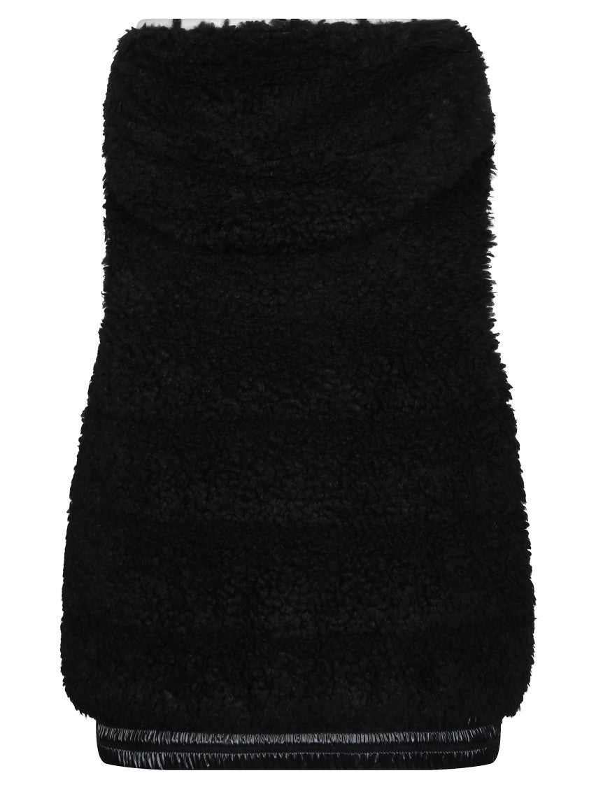 Moncler Grenoble Textured Black Activewear Zip-Up Vest