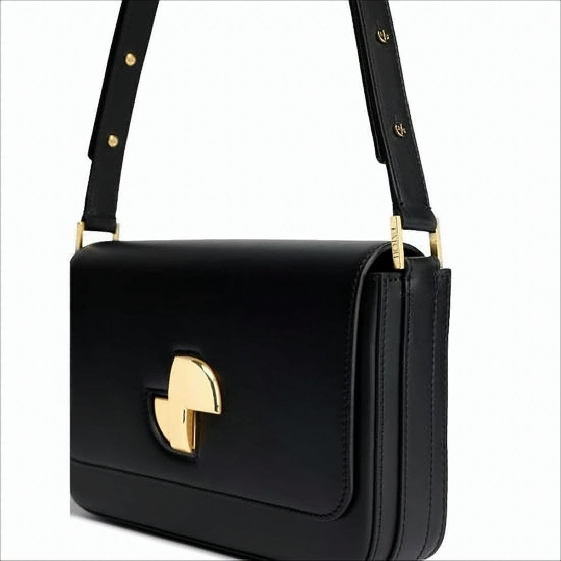 Patou Structured Cowhide Leather Shoulder Bag
