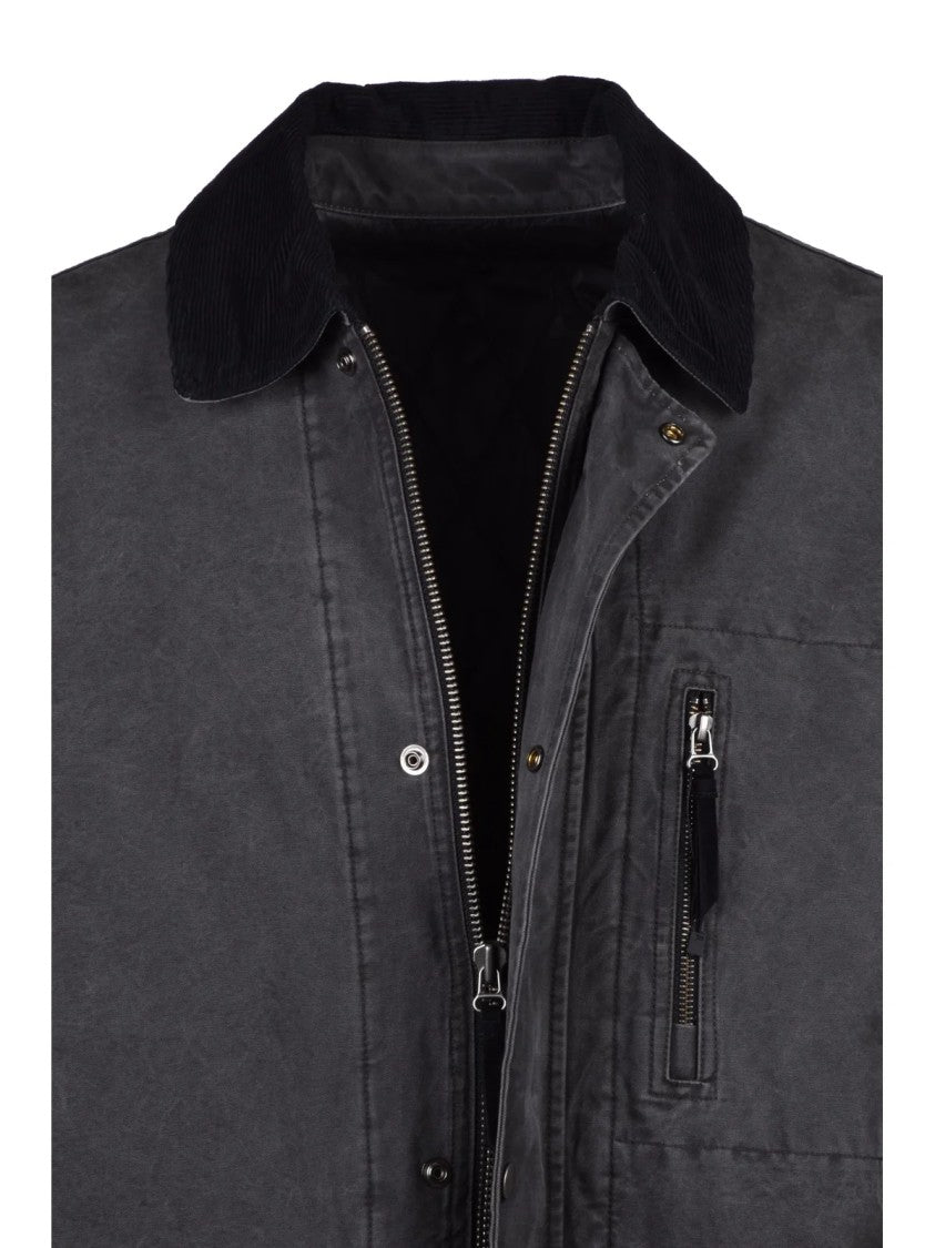 Isabel Marant Mid-Length Grey Overcoat With Quilted Interior
