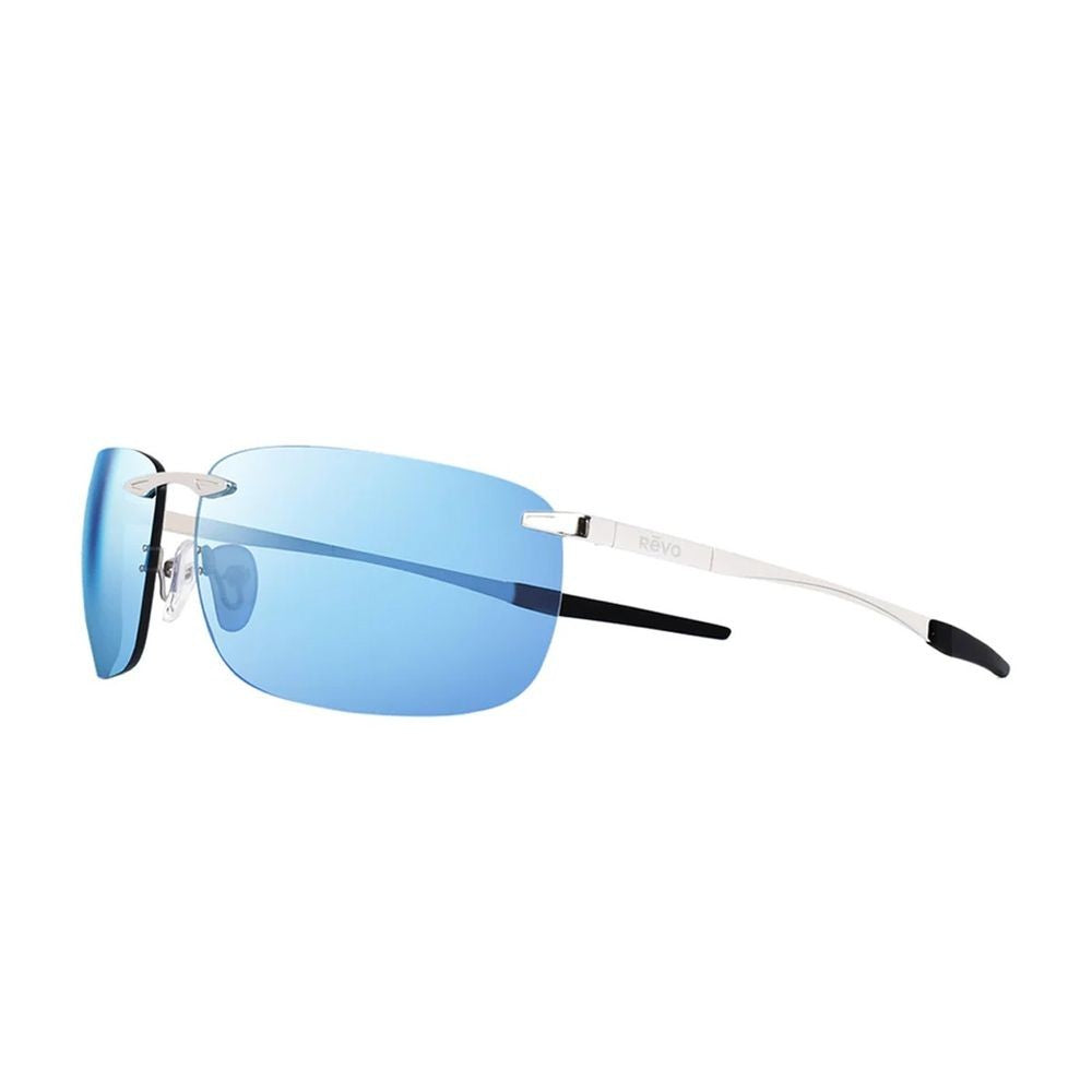 Revo Descend Z Re1170 Polarized Rimless Rectangular Stainless Steel Sunglasses