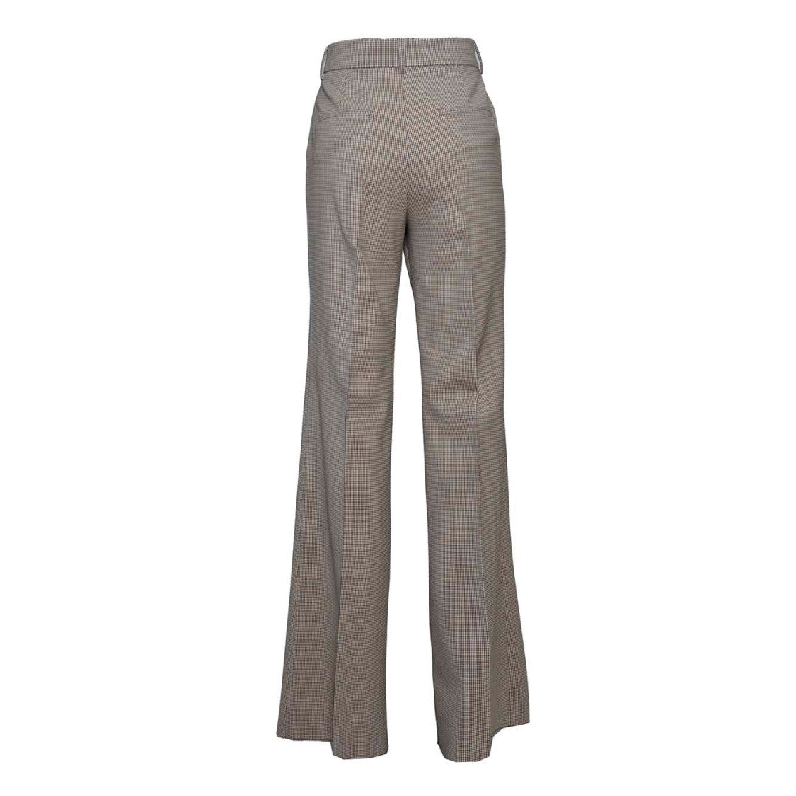 Sportmax Houndstooth Pattern Stretch Gabardine Trousers