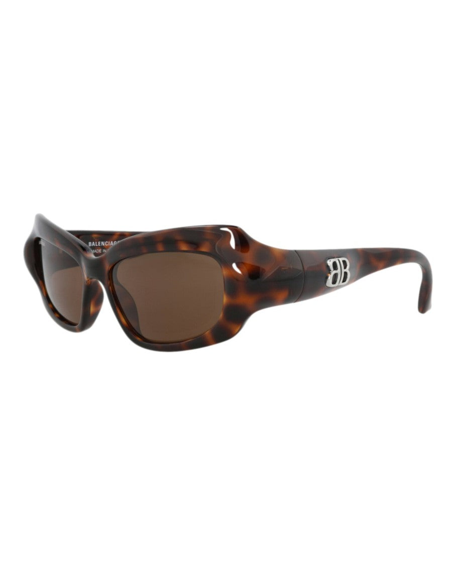 Balenciaga Square-Frame Bio Injection Sunglasses With Silver Logo Accent