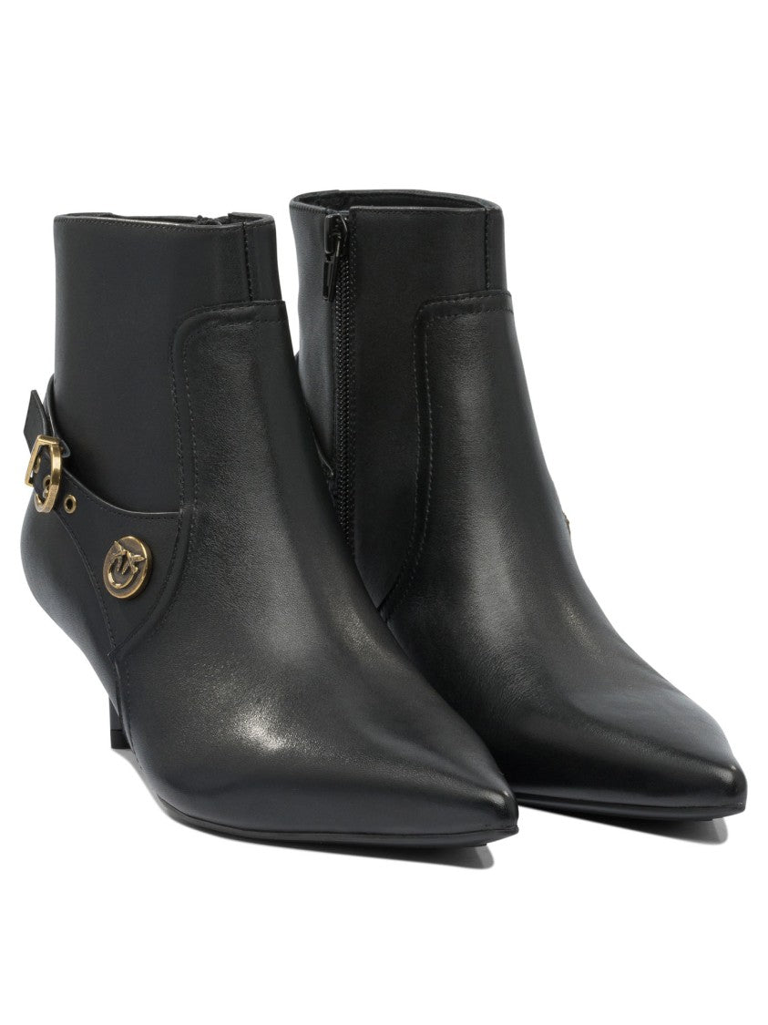Pinko Leather Ankle Boots