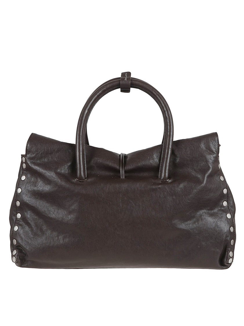 Zanellato Brown Leather Shoulder Bag With Slouchy Silhouette