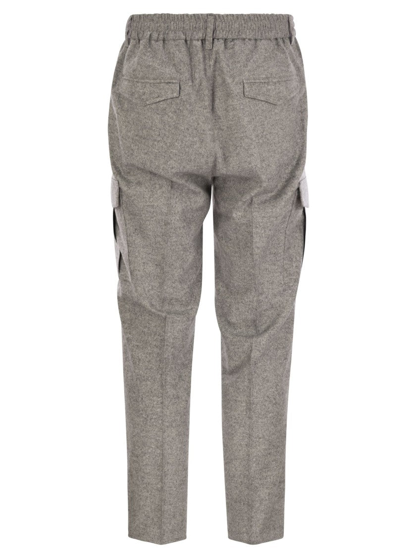 Peserico Wool, Silk And Cashmere Jogger Trousers