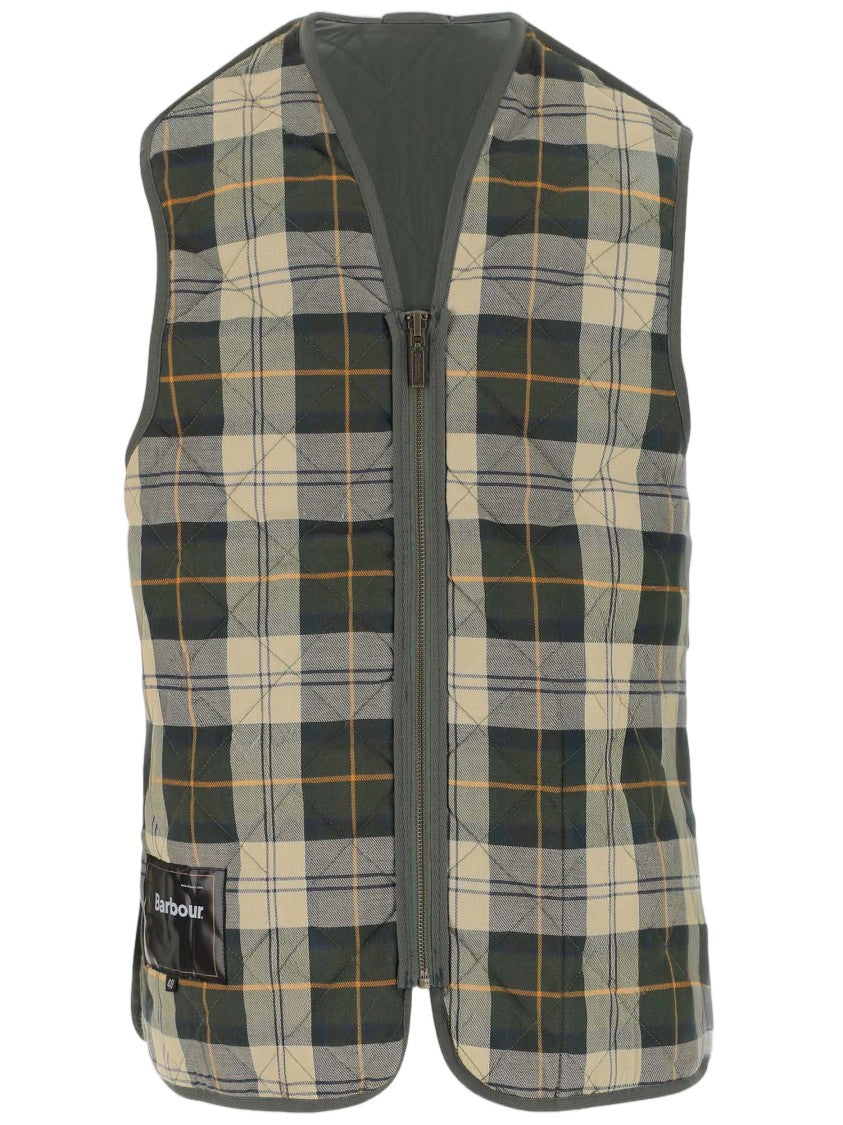 Barbour Green Reversible Quilted Nylon Vest