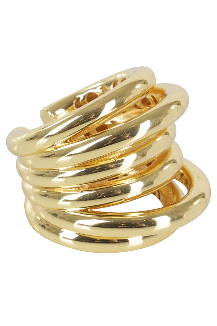 Federica Tosi Polished Gold-Plated Bronze Ring