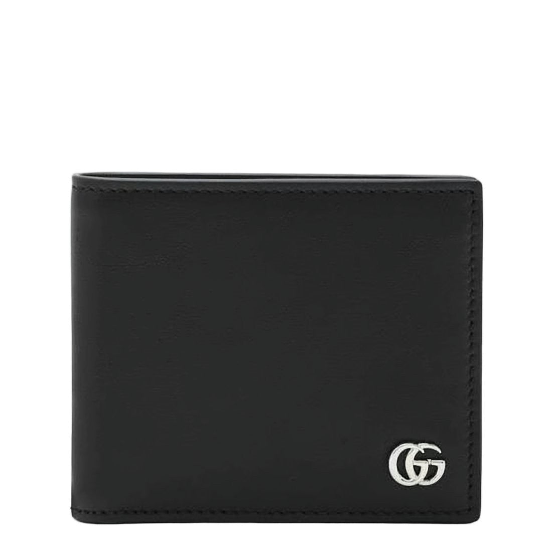 Gucci Sleek Bifold Wallet With Metallic Double-G Logo