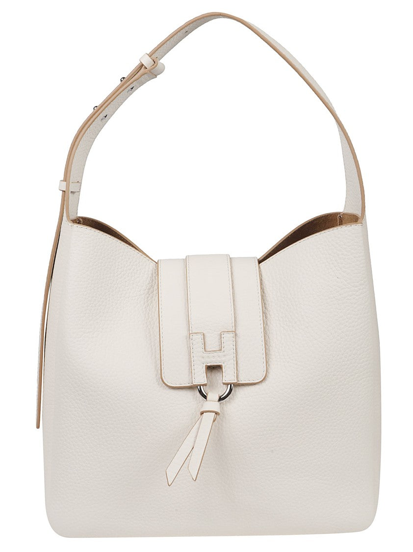 Hogan H01x Textured Calf Leather Hobo Bag