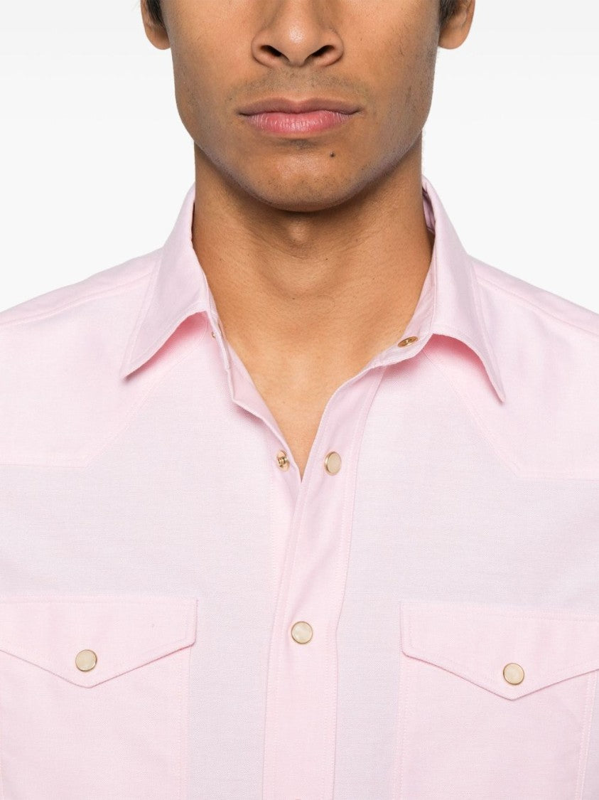Lardini Classic Western Shirt With Button-Down Collar