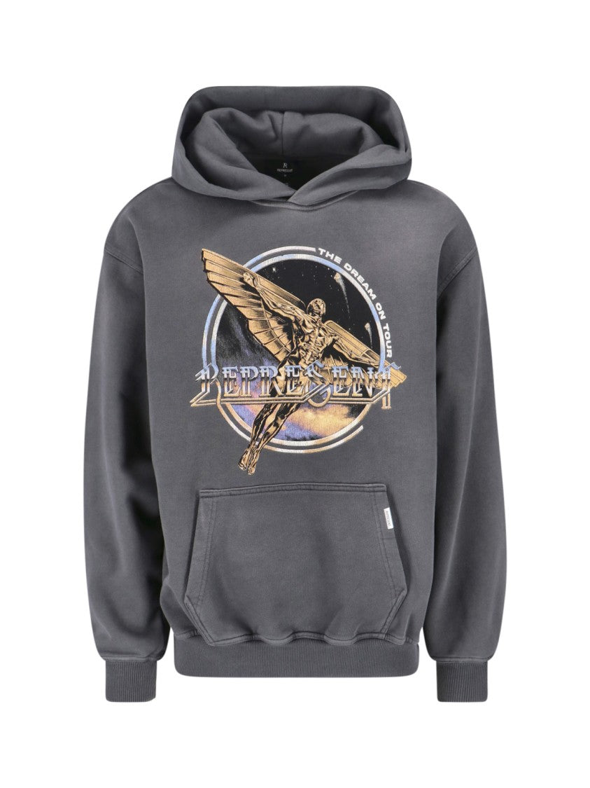 Represent Grey Cotton Hoodie