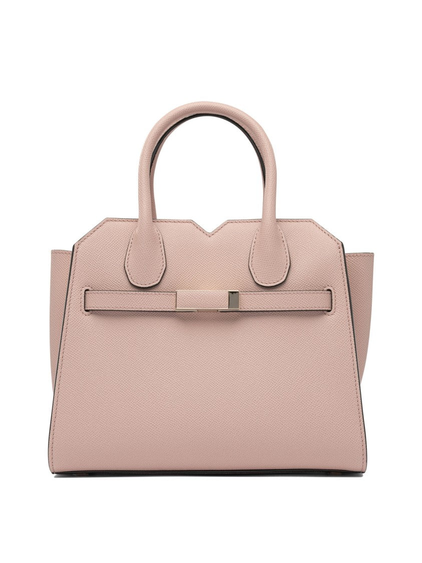 Valextra Milano Mini Handbag In Pink Calf Leather