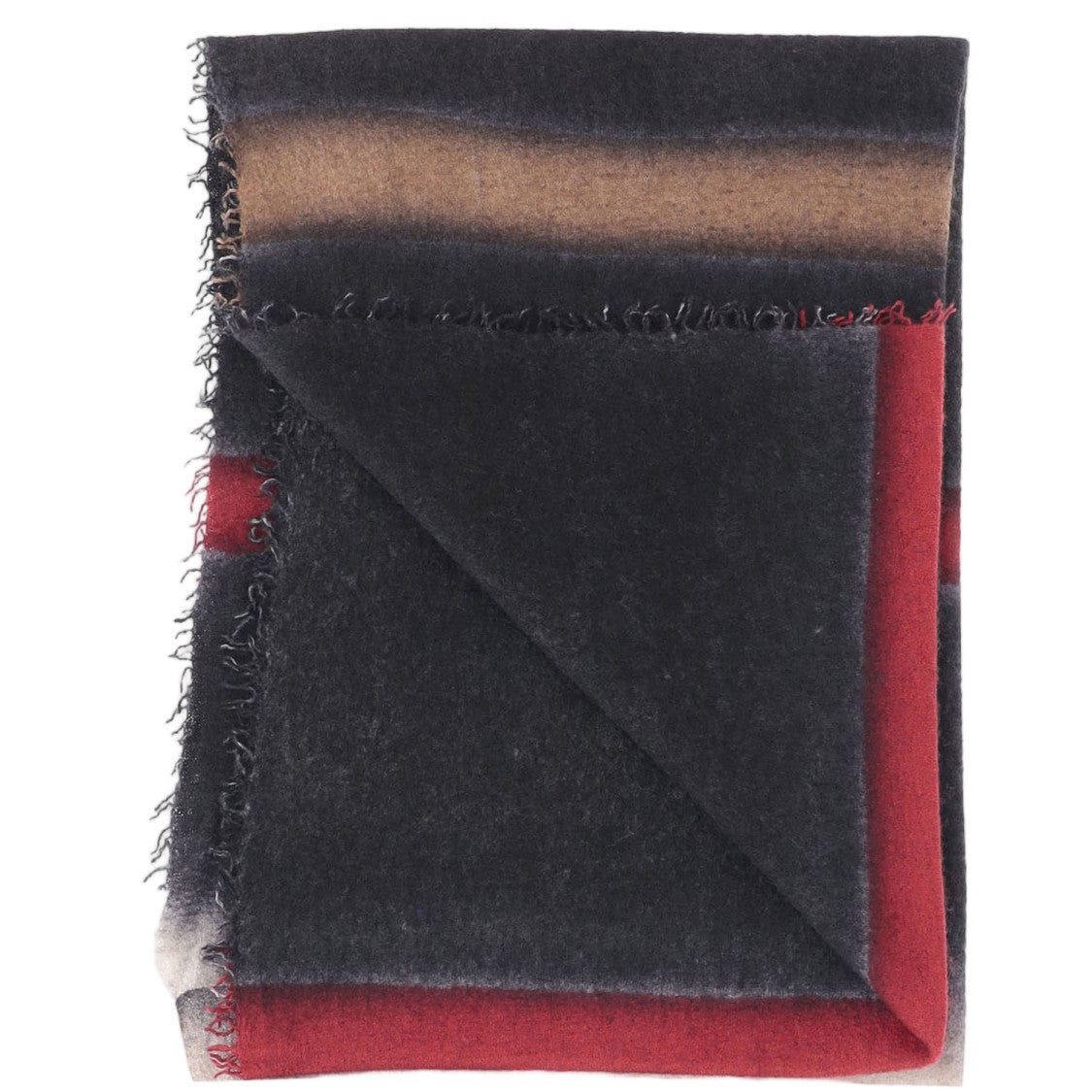 Faliero Sarti Eros Pattern Cashmere And Silk Scarf With Fringed Edges