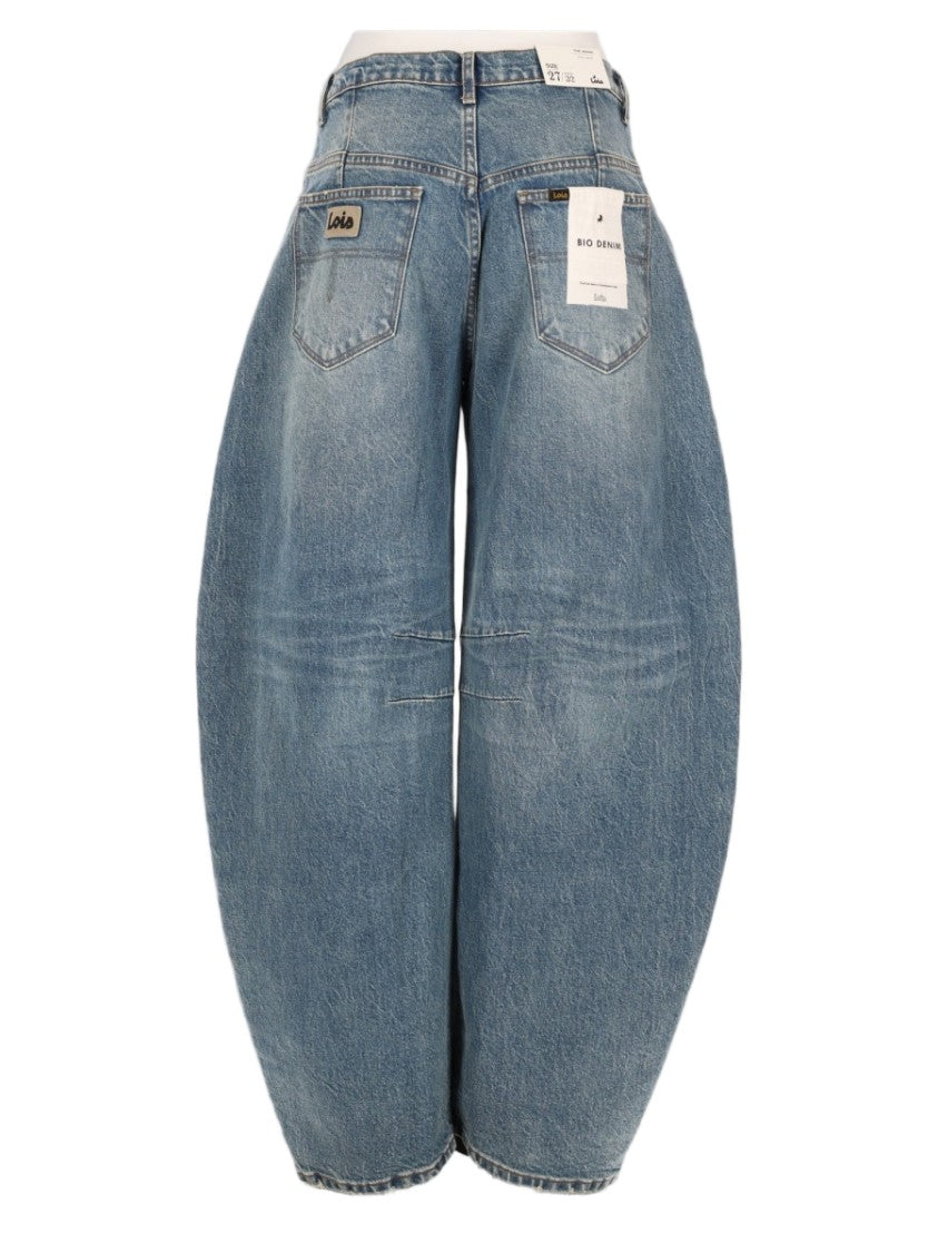 Lois Blue Balloon Silhouette Five-Pocket Denim Jeans
