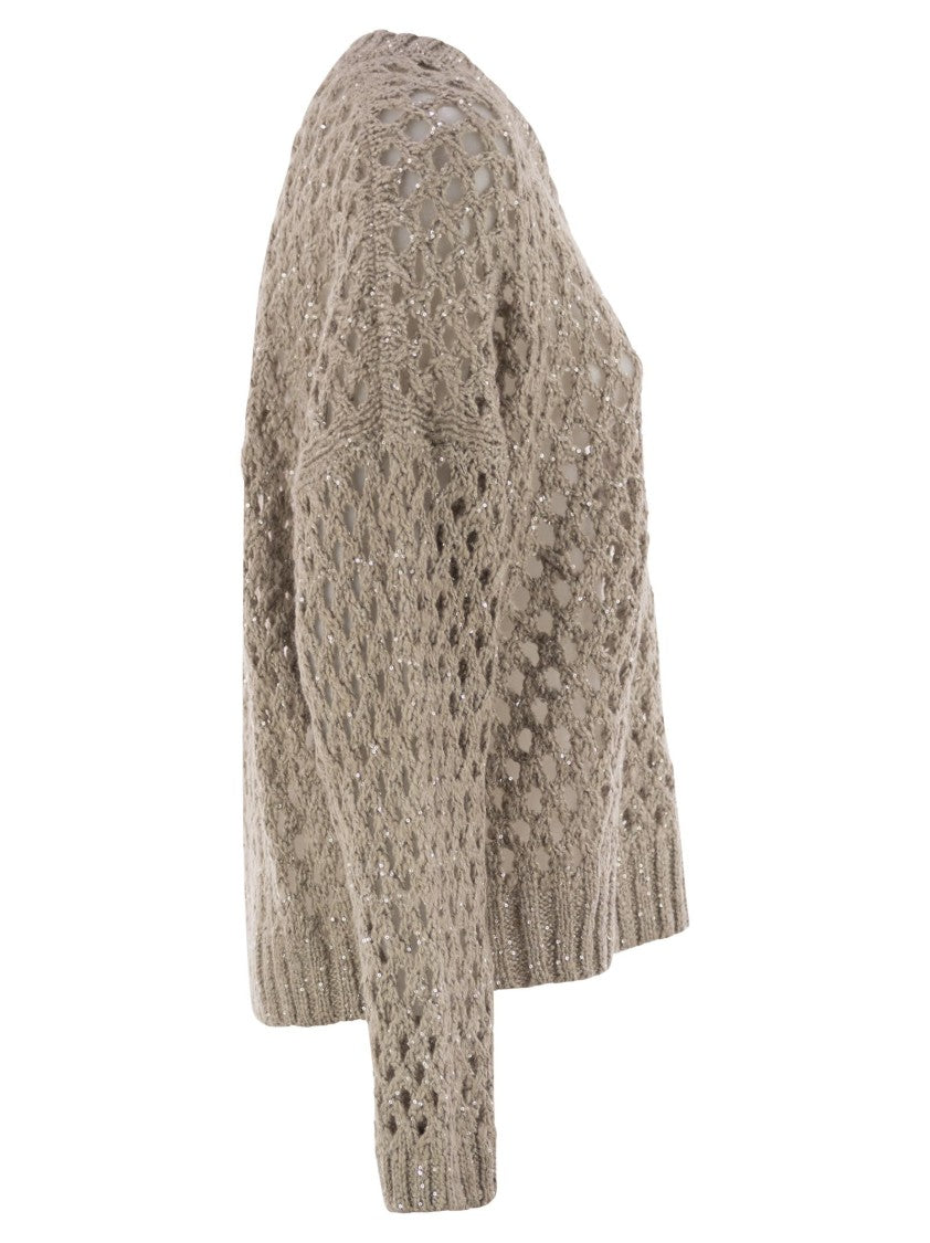 Brunello Cucinelli Dazzling Net Silk And Linen Jersey