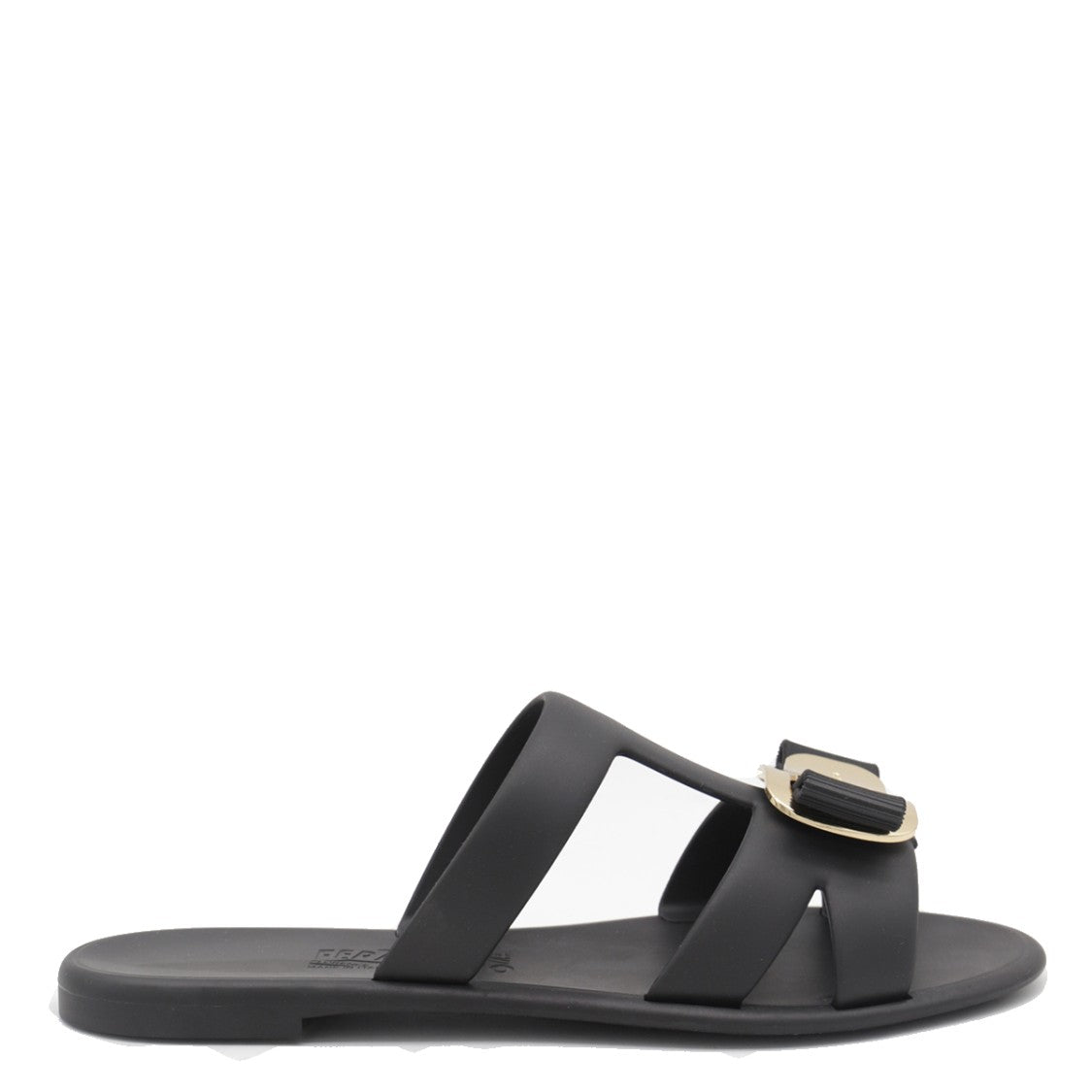 Ferragamo Flat Sandal With Subtle Gold-Tone Buckle