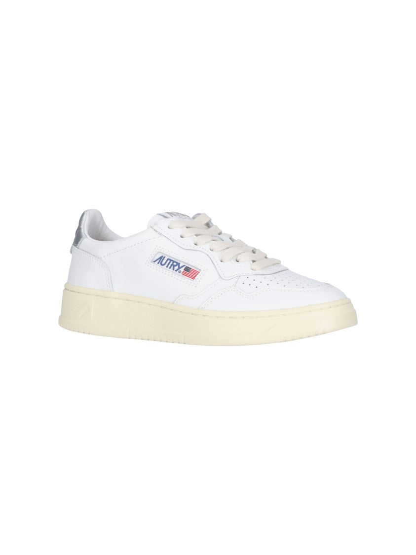 Autry White Medalist Leather Sneakers
