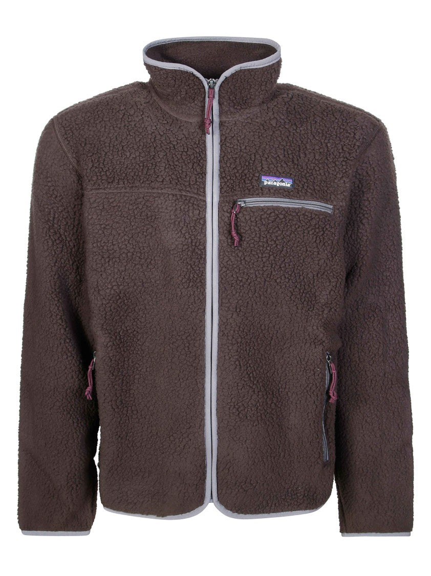 Patagonia Brown Retro Pile Boxy High Collar Pile Jacket
