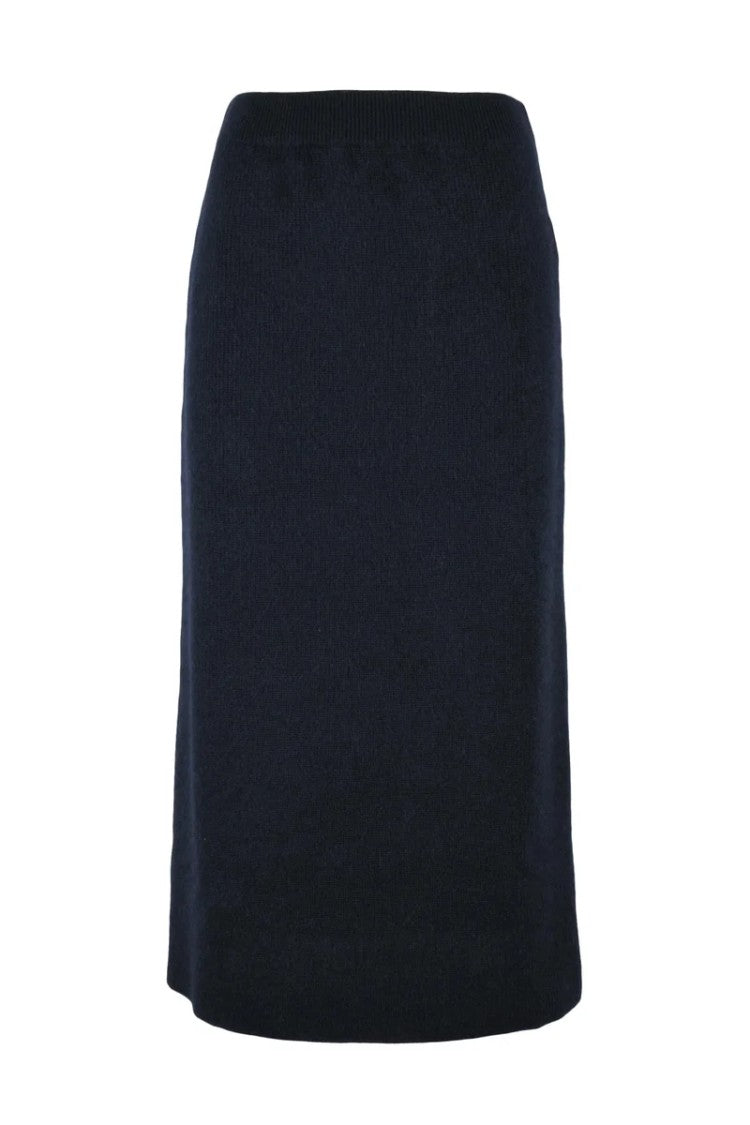 Fabiana Filippi Blue Midi Skirt With Elasticated Waistband