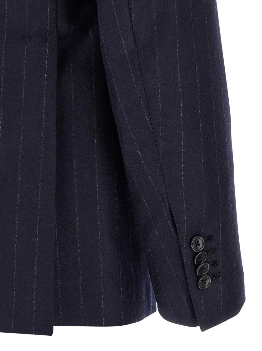 Tagliatore Pinstriped Two-Piece Suit In Super 110'S Wool