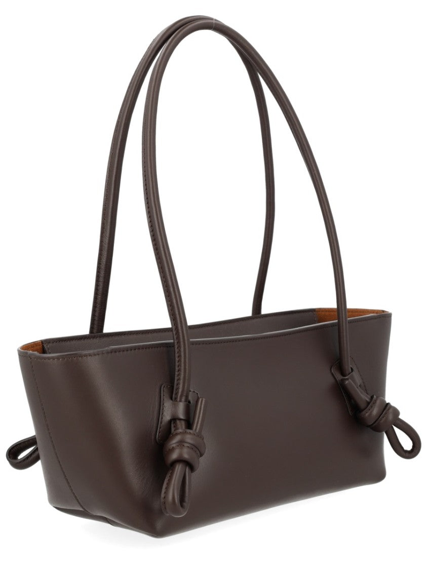 Hereu Fleca Calf Leather Knotted Shoulder Bag