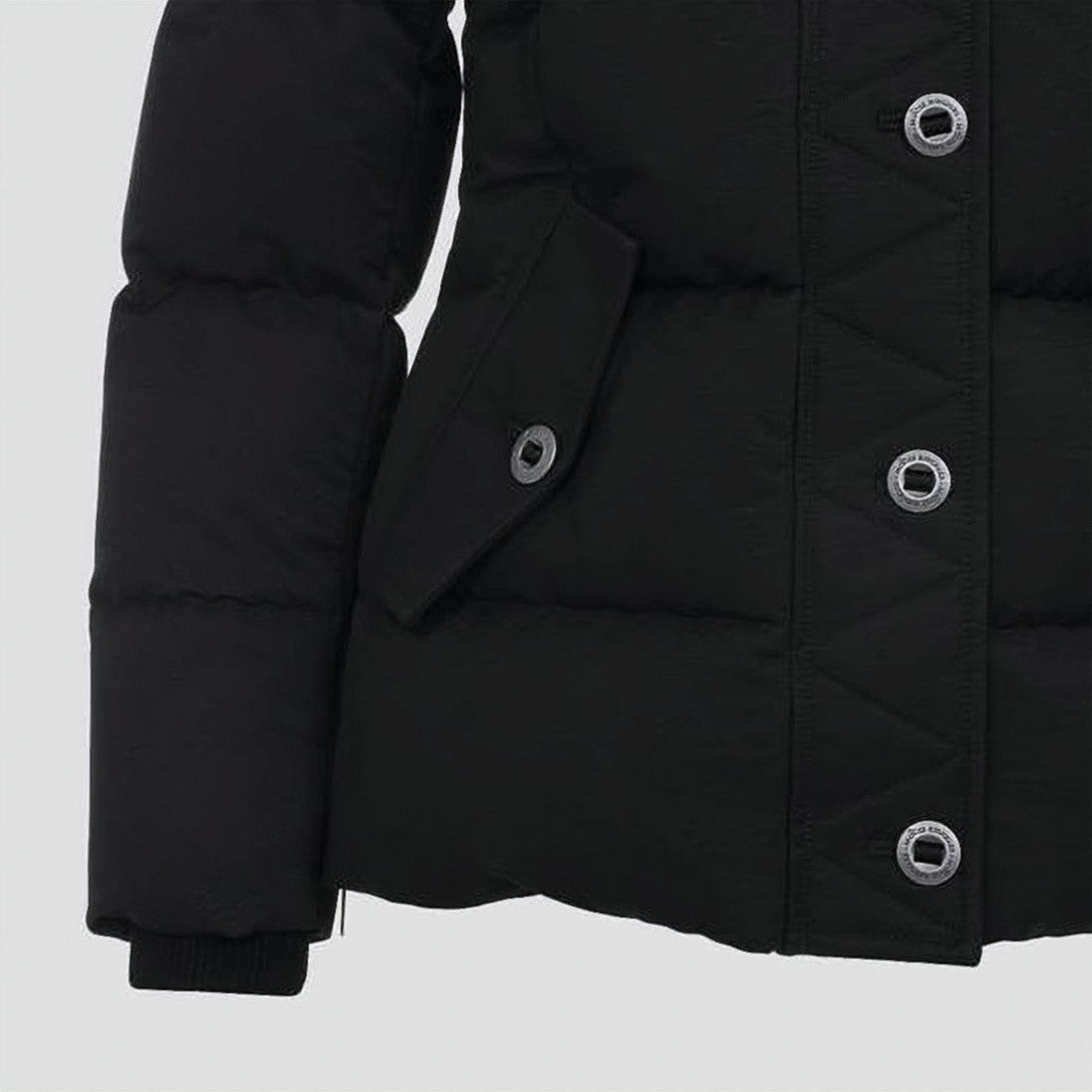 Moose Knuckles Quilted Down Jacket With Detachable Hood
