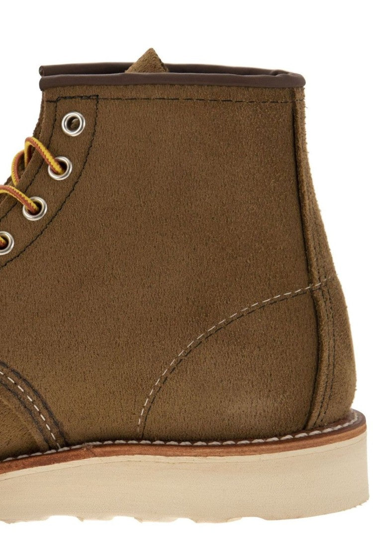 Red Wing Brown Suede Moc Toe Flat Shoes