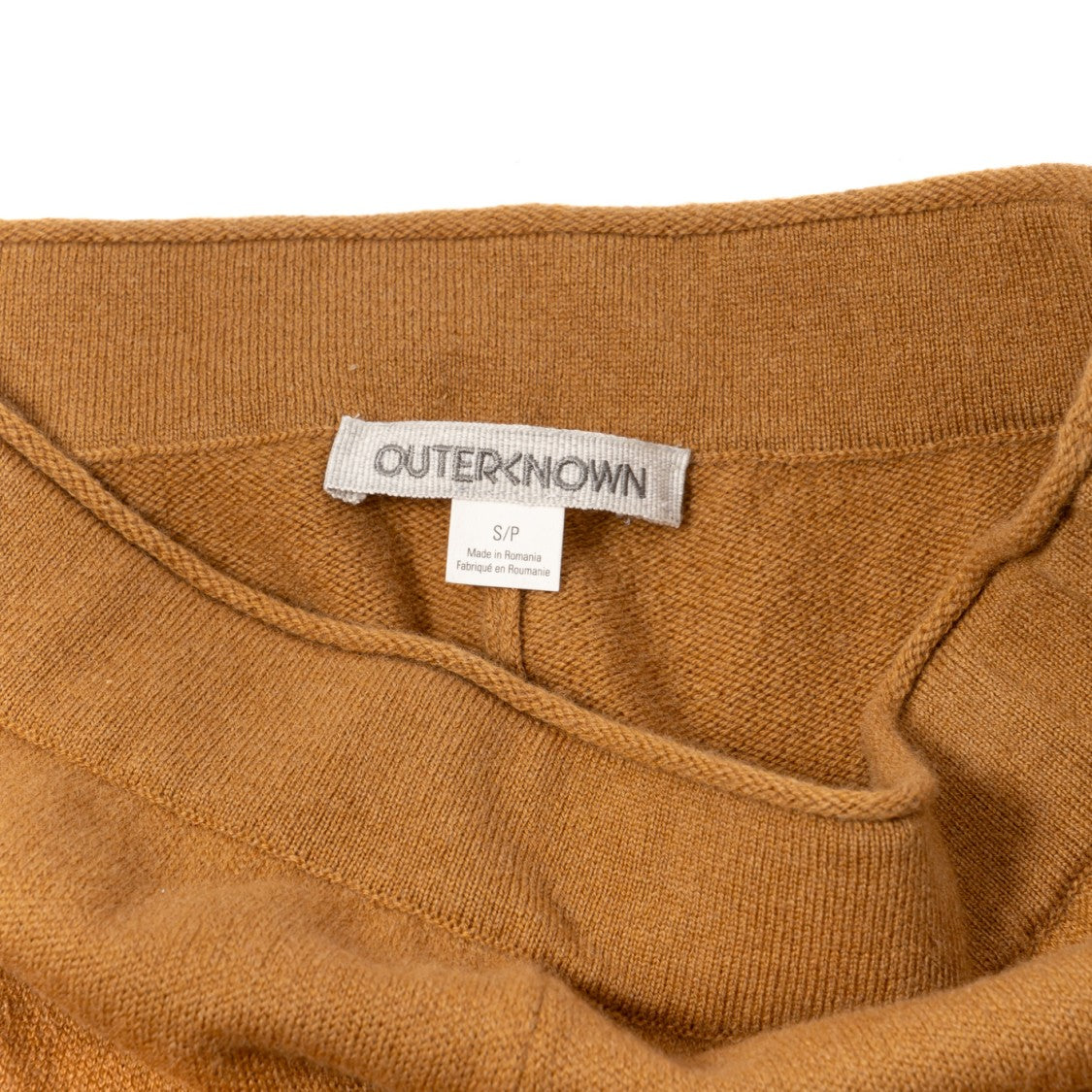 Outerknown High-Rise Brown Knit Trousers